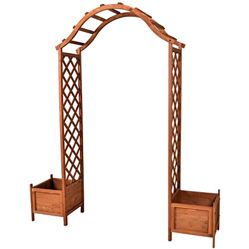 Nexos Holzeingang Torbogen Rosenbogen Rankhilfe Spalier Pergola Topfstellplätze Holz von Nexos Trading