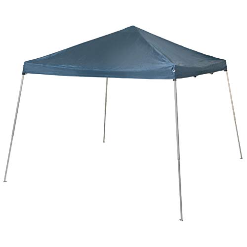 Nexos Trading Pavillon 3x3 m in blau Polyester Plane 210g/m² Faltpavillon Gartenzelt Sonnenschutz Stahlbeine Teleskopbeine Höhe verstellbar Festivalzelt wasserdicht von Nexos Trading