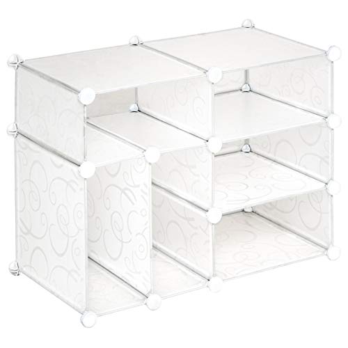 Nexos Trading Schuhschrank Steckregal transparent 57x71x37cm erweiterbar Schuhregal DIY abwaschbar Schuhständer stapelbar Schuhablage modulbauart platzsparend von Nexos Trading