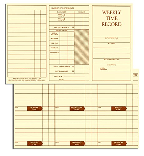 Weekly Mitarbeiter Pocket Größe Zeit Karten Weekly Mitarbeiter Pocket Größe Zeit Karten von Next Day Labels