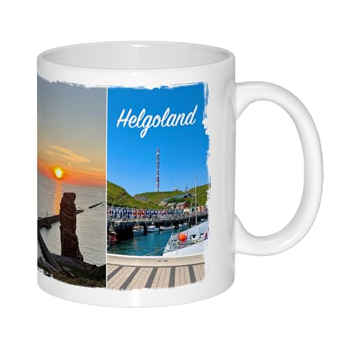 Next Ferry Kaffeetasse Helgoland - Foto Kaffeetasse mit Inselmotiv - Kaffeebecher für Helgoland-Fans - Souvenir als Andenken - Teetasse mit 325ml für echte Nordseeler - Moin von Next Ferry