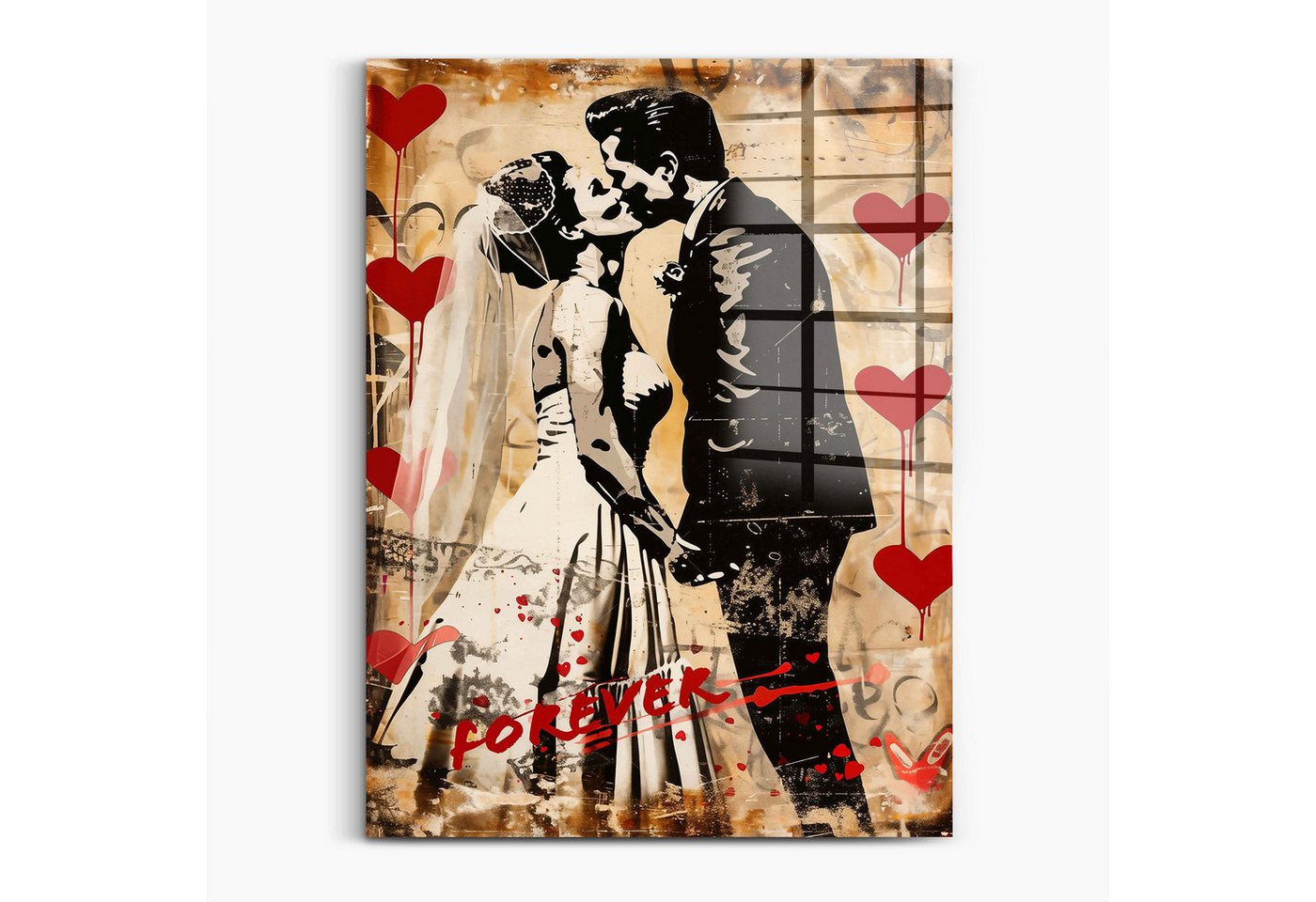 Next Level Canvas Wandbild Banksy Wedding, Banksy-inspiriertes Hochzeitsbild Next Level Canvas Wandbild Banksy Wedding, Banksy-inspiriertes Hochzeitsbild von Next Level Canvas