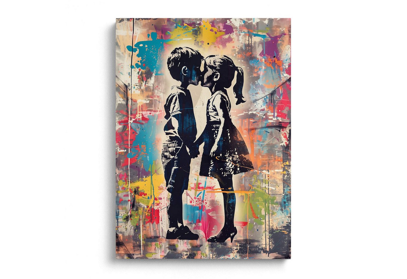 Next Level Canvas Wandbild First Kiss Banksy Next Level Canvas Wandbild First Kiss Banksy von Next Level Canvas