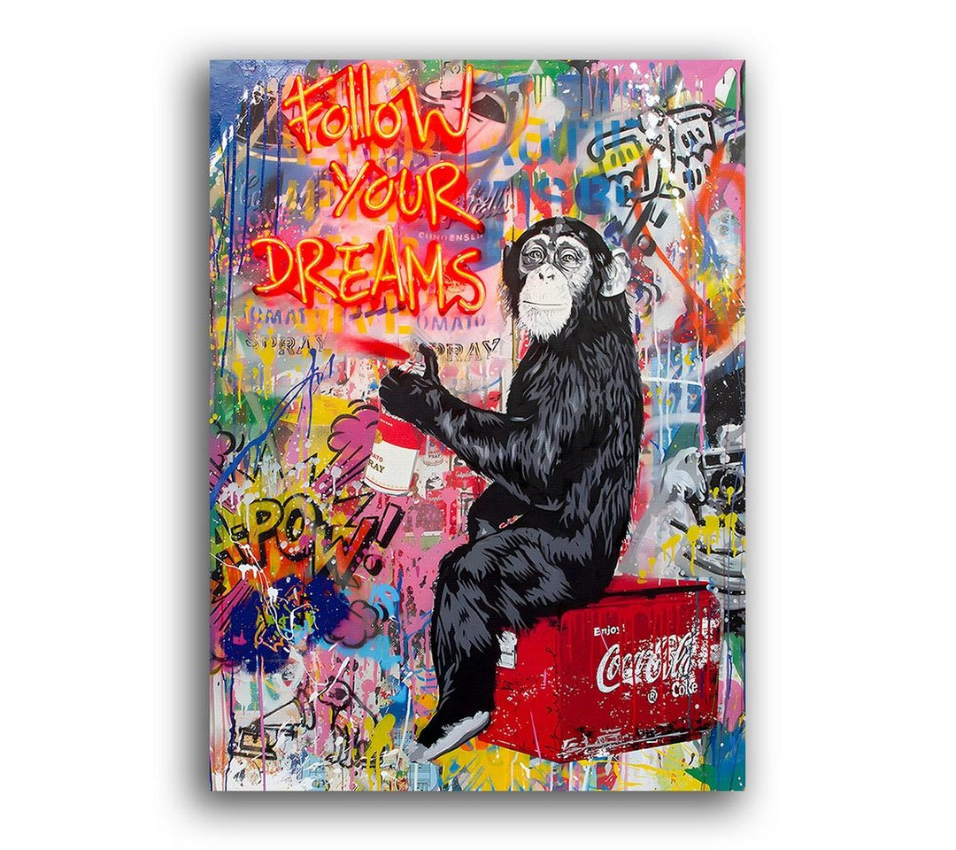 Next Level Canvas Wandbild Follow your Dreams Neon von Next Level Canvas