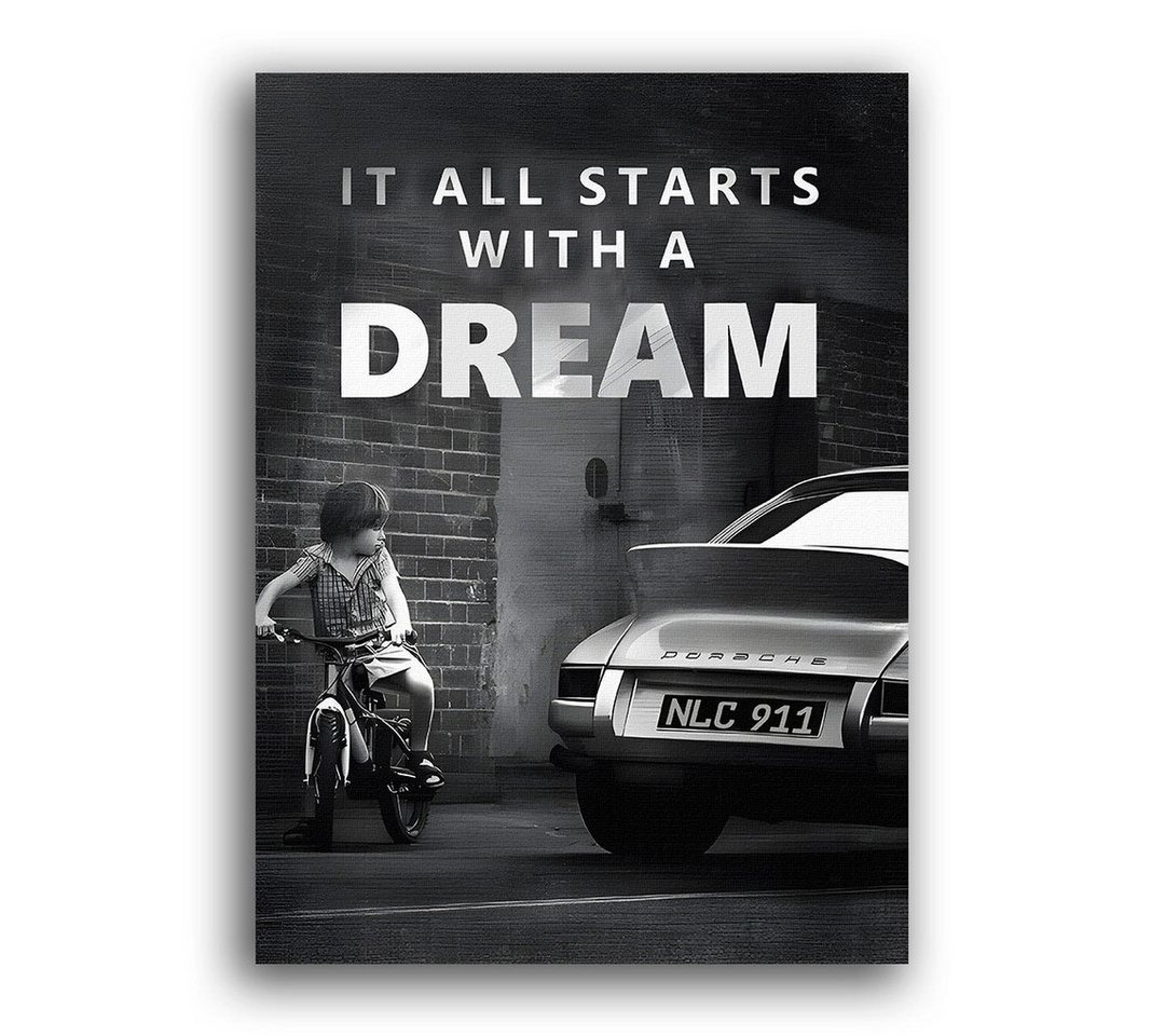 Next Level Canvas Wandbild It All starts with a Dream von Next Level Canvas