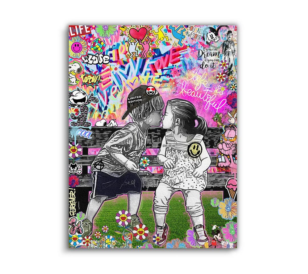 Next Level Canvas Wandbild Kids Kissing Next Level Canvas Wandbild Kids Kissing von Next Level Canvas