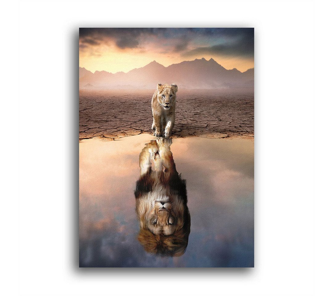 Next Level Canvas Wandbild Lion Reflection Next Level Canvas Wandbild Lion Reflection von Next Level Canvas