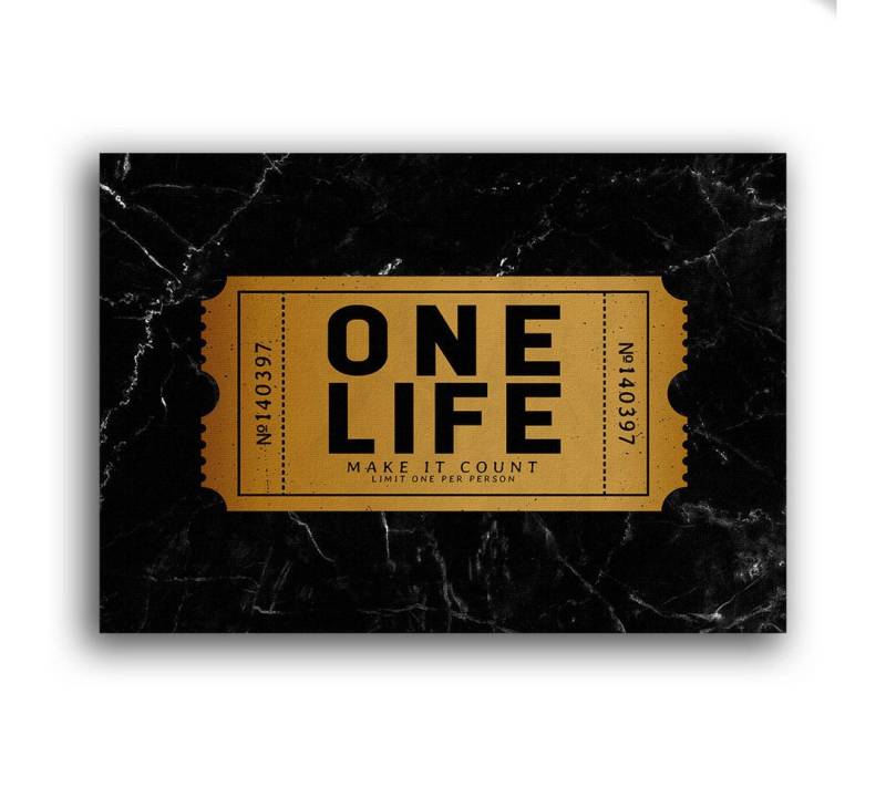 Next Level Canvas Wandbild ONE LIFE Ticket Next Level Canvas Wandbild ONE LIFE Ticket von Next Level Canvas