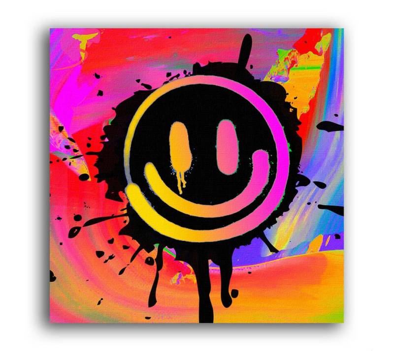 Next Level Canvas Wandbild Smiley von Next Level Canvas