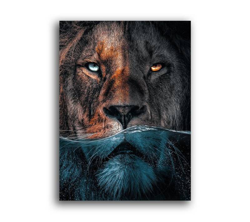 Next Level Canvas Wandbild Underwater Lion, Mystisches Unterwasser-Löwenmotiv von Next Level Canvas