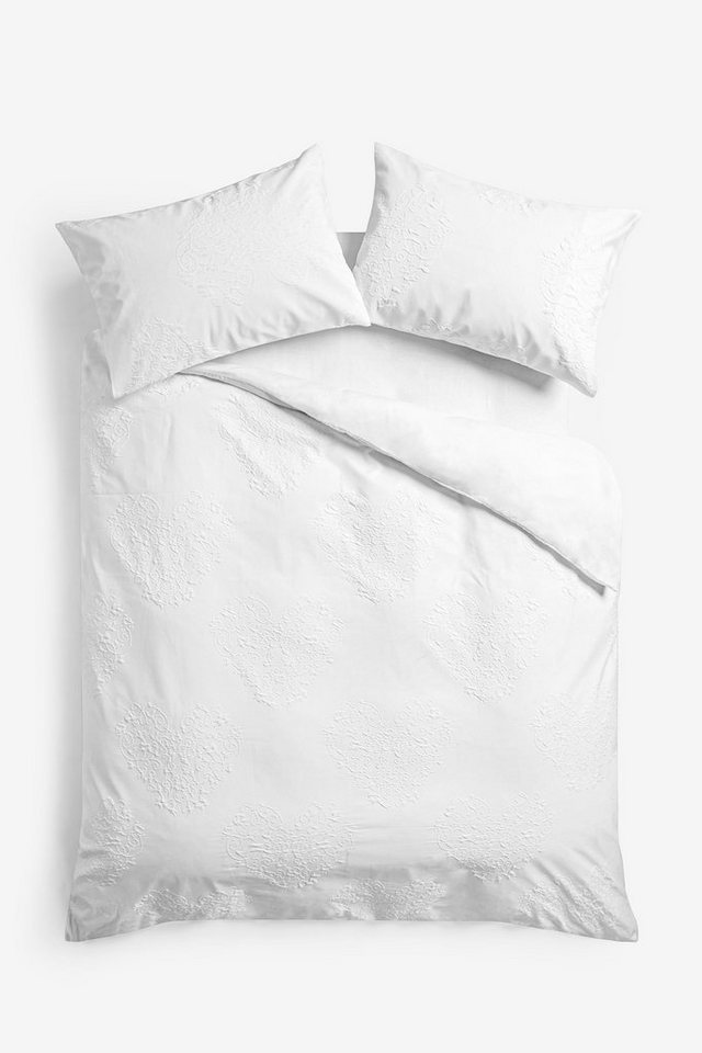 Bett-Set, Bettbezug und Kissenbezug mit Herzdesign, Set, Next, Bezug: Polyester (recycelt), Polyester von Next