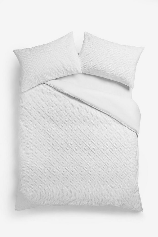 Bett-Set, Bettbezug und Kissenbezug mit Reliefmuster, Next, Bezug: Polyester (recycelt), Polyester von Next
