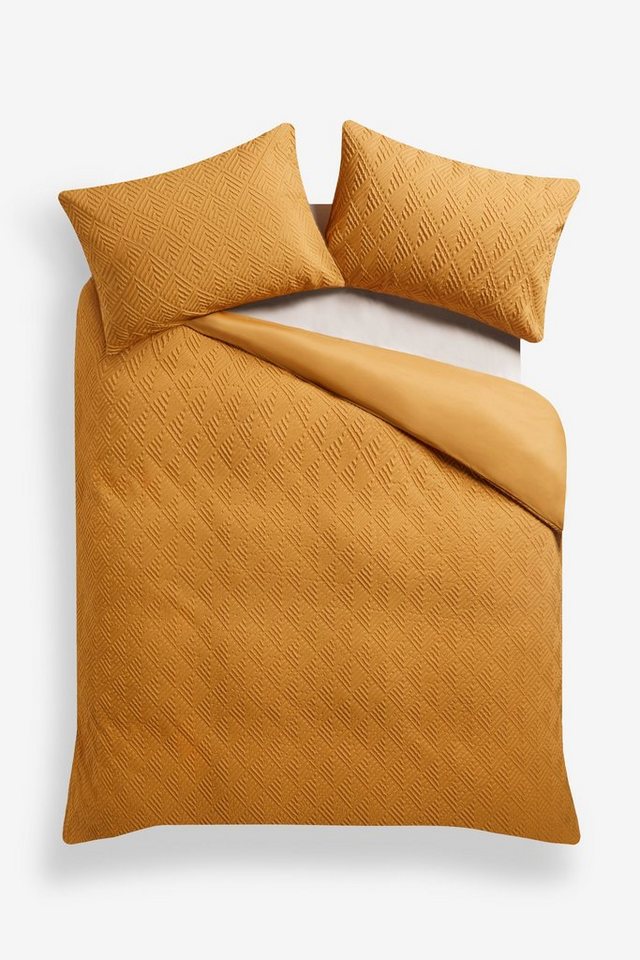 Bett-Set, Bettbezug und Kissenbezug mit Reliefmuster, Next, Bezug: Polyester von Next