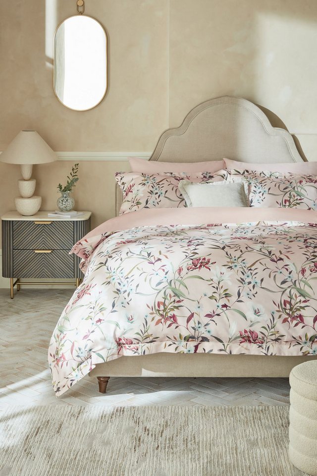 Bett-Set, Bettgarnitur aus 600TC Baumwollsatin, Blumen-Print, Next, Bezug: Baumwolle von Next