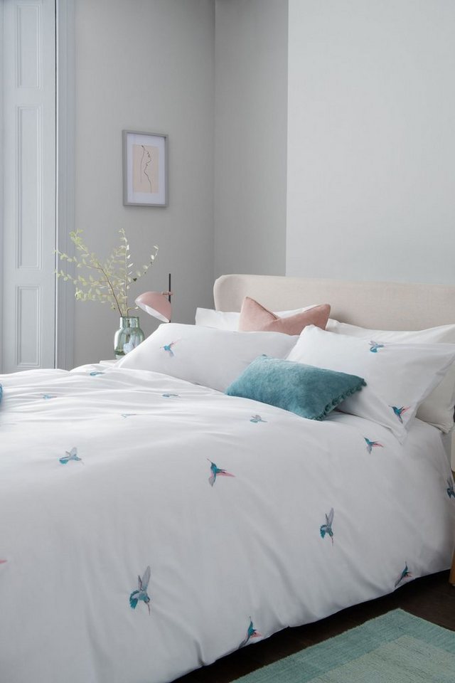 Bett-Set, Set aus Bettbezug und Kissenbezug mit Stickerei, Next, Bezug: Polyester, Baumwolle von Next