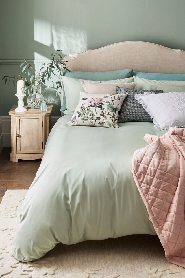 Next Bett-Set Set mit Bettbezug und Kissenbezug mit hohem, Bezug: Baumwolle, Polyester (recycelt) von Next