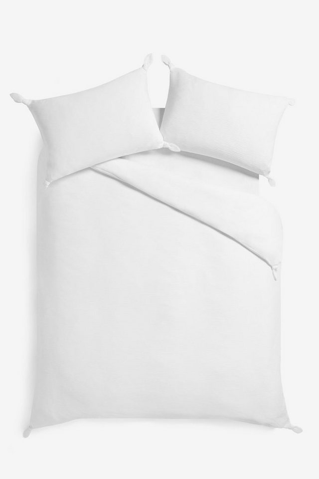Bett-Set, Strukturierter Bettbezug und Kissenbezug, Next, Bezug: Polyester (recycelt) von Next
