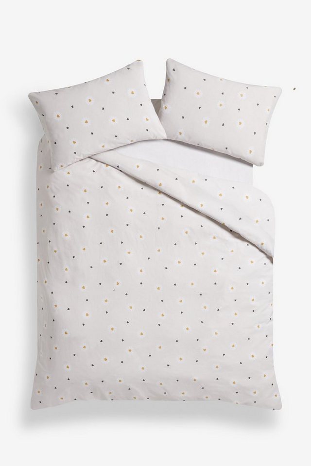 Next Bett-Set Wendbarer Bettbezug- und Kissenbezug, 2er-Pack, Bezug: Polyester (recycelt), Baumwolle von Next