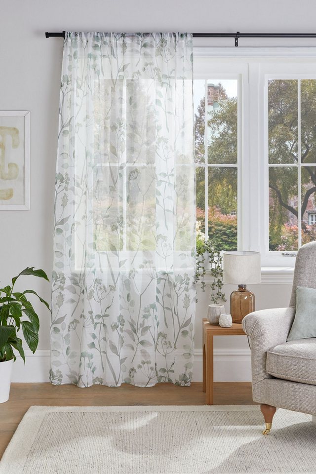 Next Gardine Isla Transparente Voile-Vorhänge mit Schlaufen, (1 St) von Next