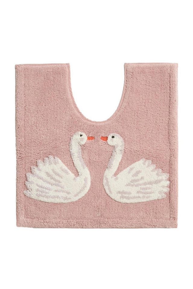 Next Badematte WC-Vorleger aus 100 % Baumwolle, Schwanenmuster, Höhe 50 mm, Baumwolle von Next