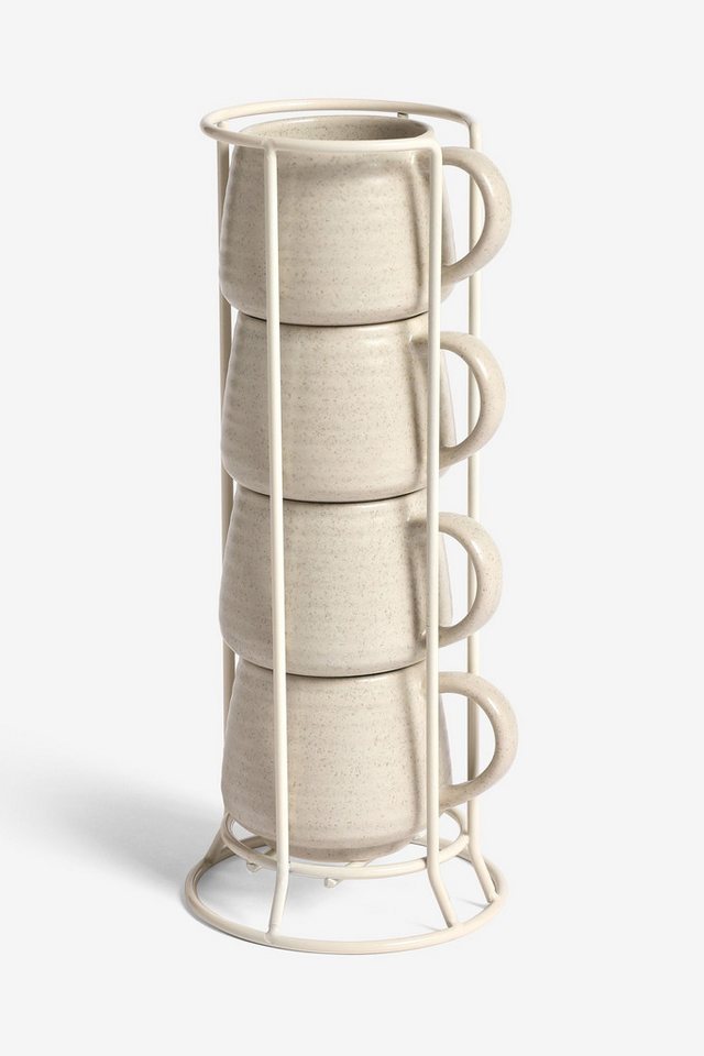 Next Becher Kya Set mit 4 stapelbaren Espressotassen, Steingut von Next