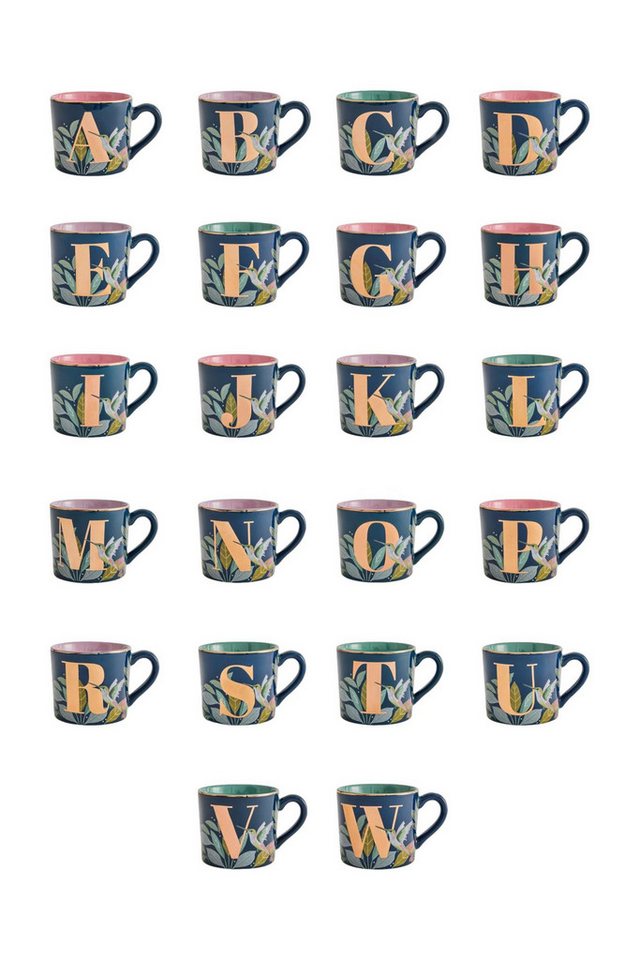 Next Becher Tasse mit Buchstaben-Motiv, Kolibri, Steingut Next Becher Tasse mit Buchstaben-Motiv, Kolibri, Steingut von Next
