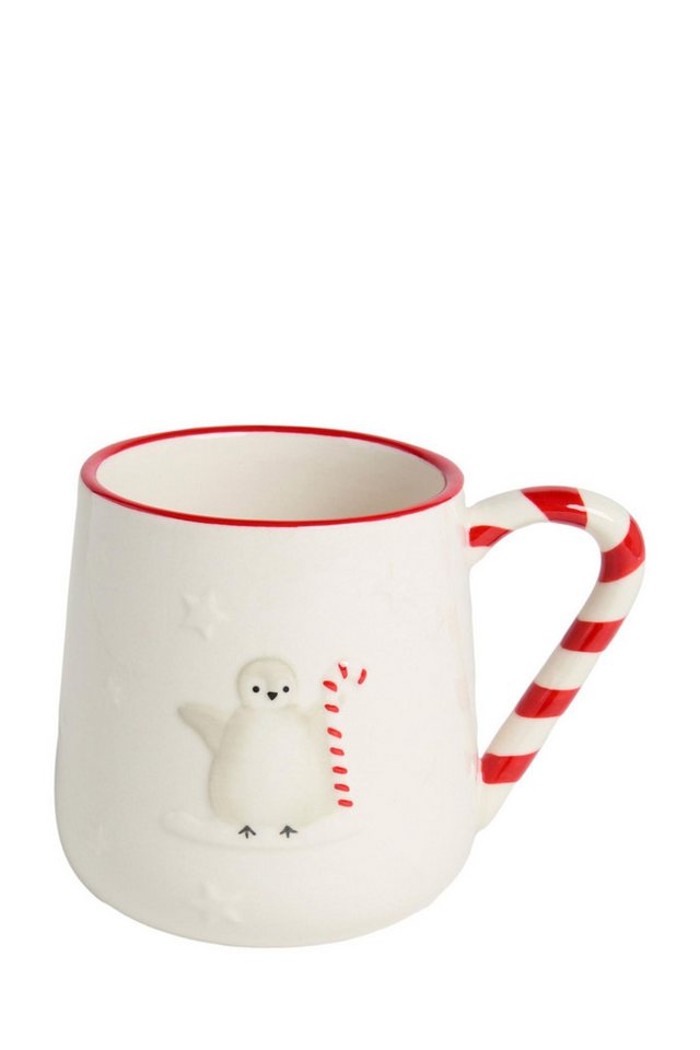 Next Becher Weihnachtstasse mit Pinguin, Steingut von Next