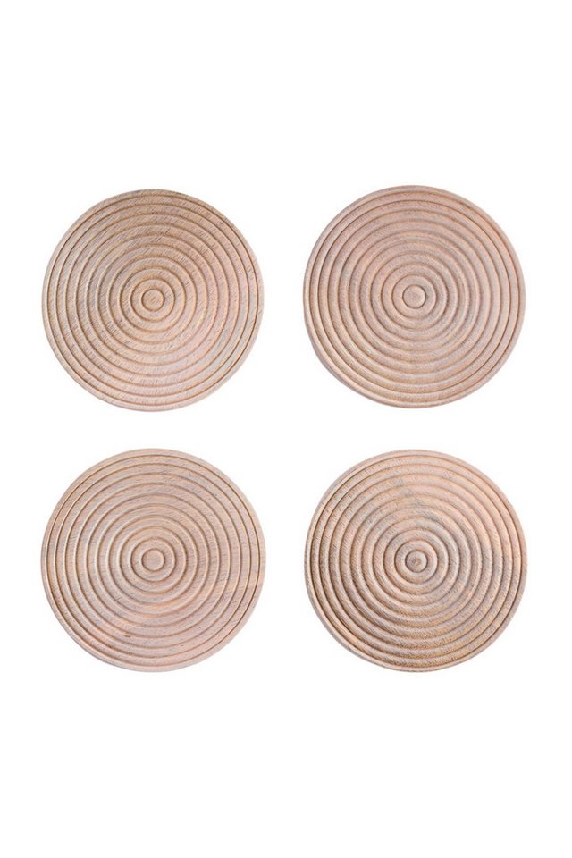 Next Becheruntersetzer Holzuntersetzer mit geätztem Design, 4er-Set, 1-tlg. von Next