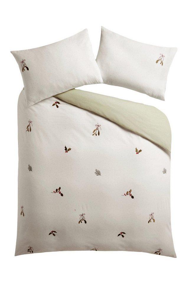 Next Bett-Set Angeraute Bettbgarnitur, weihnachtliche Stickerei, Bezug: Baumwolle von Next