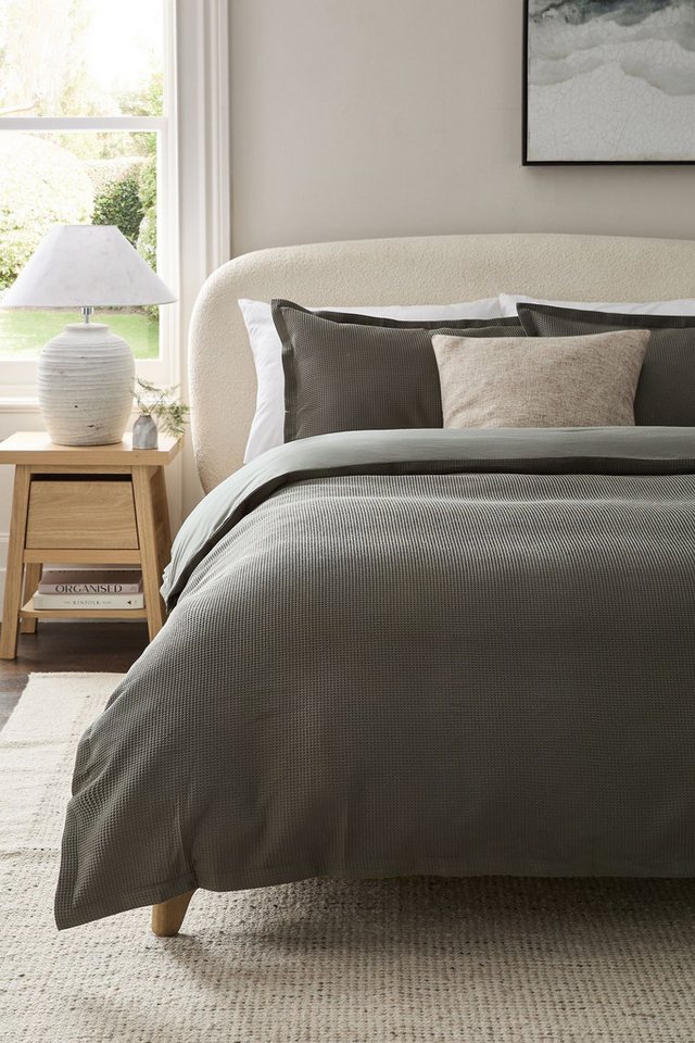 Next Bett-Set Bettwäsche mit Waffelstruktur, Bezug: Baumwolle, Polyester (recycelt) von Next