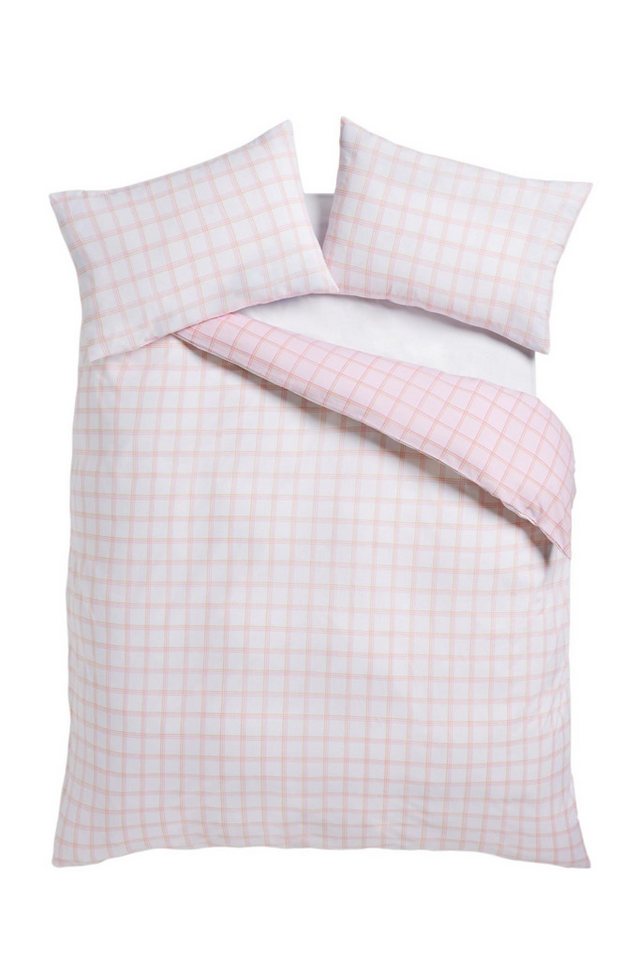 Next Bett-Set Wendbare Bett- und Kissenbezüge mit Karomuster, Bezug: Polyester (recycelt), Baumwolle von Next