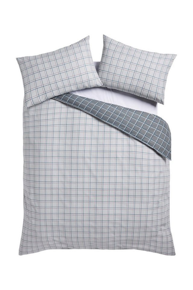 Next Bett-Set Wendbare Bett- und Kissenbezüge mit Karomuster, Bezug: Polyester (recycelt), Baumwolle von Next