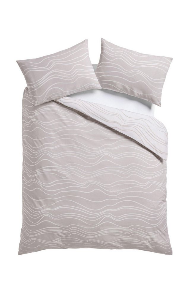 Next Bett-Set Wendbarer Bettbezug- und Kissenbezug, 2er-Pack, Bezug: Polyester (recycelt), Baumwolle von Next