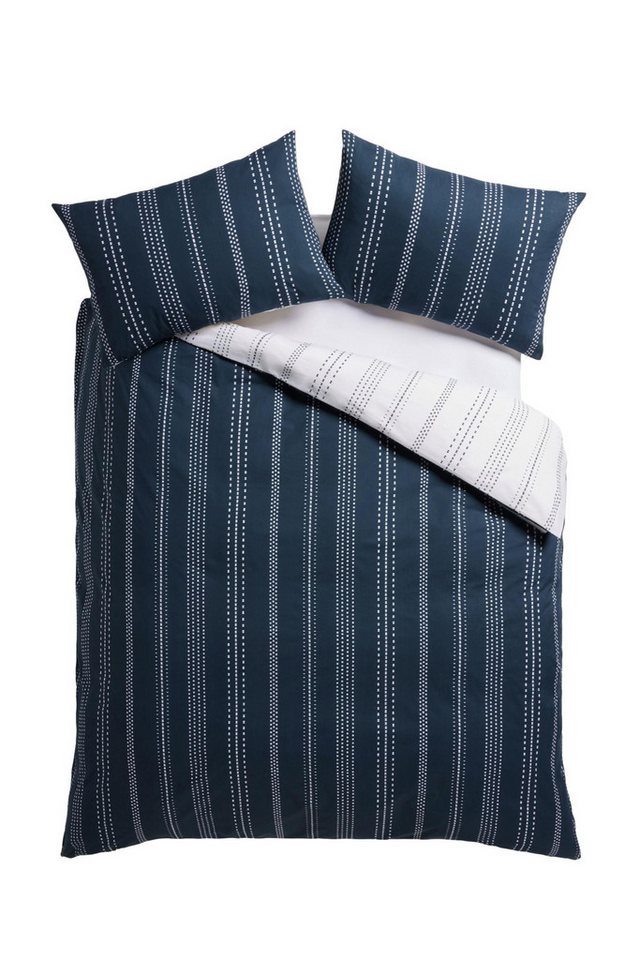 Next Bett-Set Wendbarer Bettbezug- und Kissenbezug, 2er-Pack, Bezug: Polyester (recycelt), Baumwolle von Next
