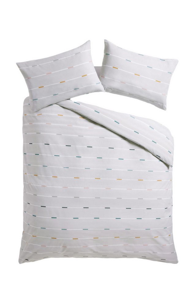 Next Bett-Set Wendbarer Bettbezug- und Kissenbezug, 2er-Pack, Bezug: Polyester (recycelt), Baumwolle von Next