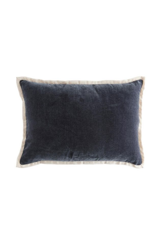 Next Dekokissen Chenille-Kissen mit Leinenrand, 40 x 59 cm von Next