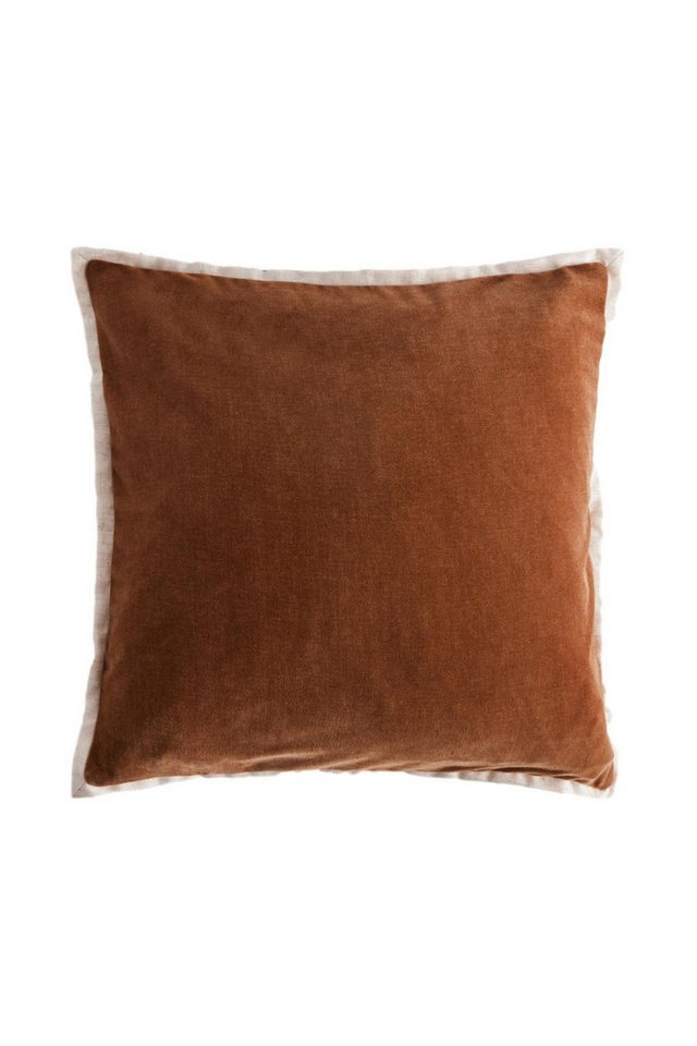 Next Dekokissen Chenille-Kissen mit Leinenrand, 50 x 50 cm Next Dekokissen Chenille-Kissen mit Leinenrand, 50 x 50 cm von Next