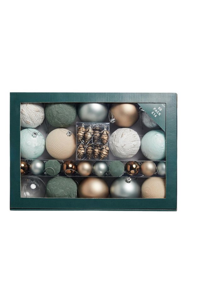 Next Dekokugel 50er-Pack Bruchsichere Weihnachtskugeln Next Dekokugel 50er-Pack Bruchsichere Weihnachtskugeln von Next