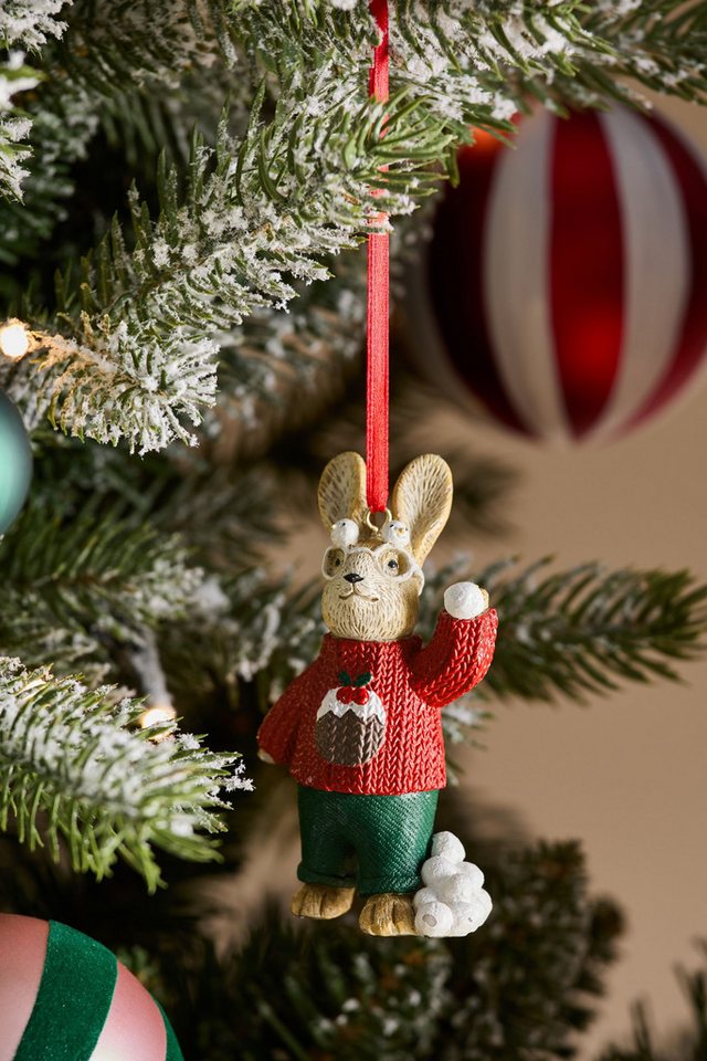 Next Dekokugel Christbaumkugel, Rosie Rabbit mit Weihnachtspulli von Next