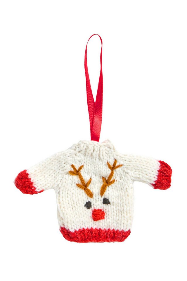 Next Dekokugel Weihnachtskugel, Rentier mit Strickpulli von Next