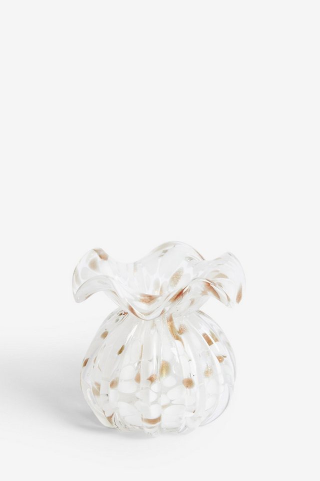 Next Dekovase Kleine Glasvase mit Konfetti-Muster in Flötenform von Next