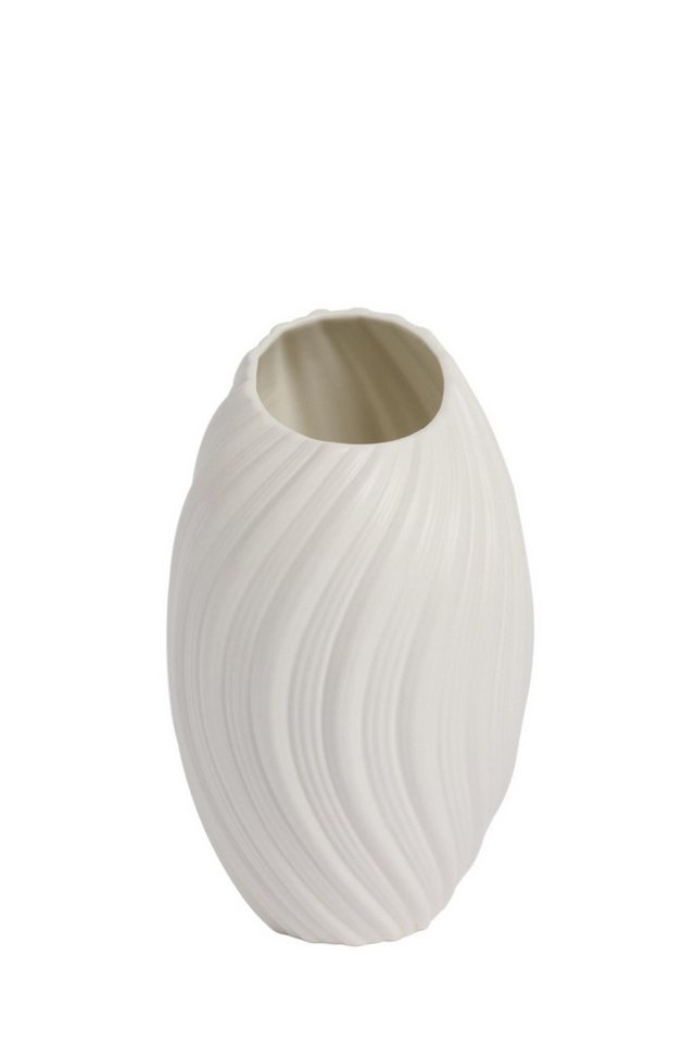 Next Dekovase Mittelgroße Keramikvase in Faltenoptik von Next