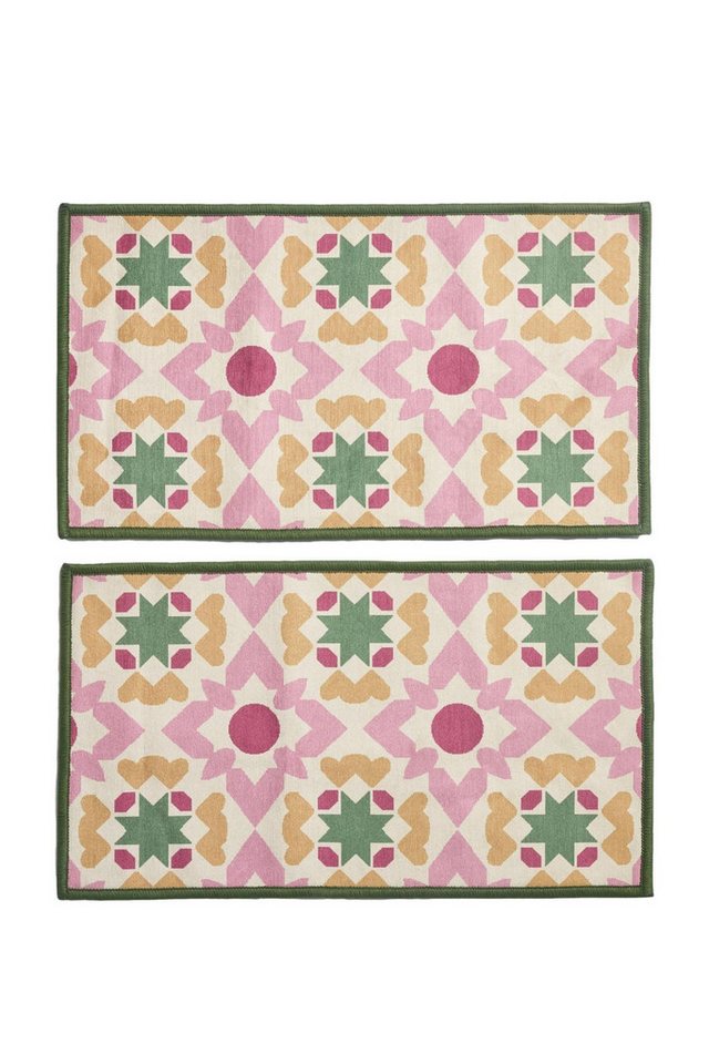 Next Fußmatte Waschbare Fußmatten mit Kachelmuster im 2er-Set Next Fußmatte Waschbare Fußmatten mit Kachelmuster im 2er-Set von Next