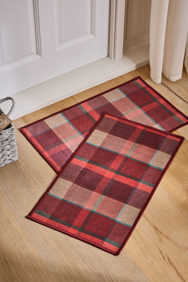 Next Fußmatte Waschbare Fußmatten mit Karomuster im 2er-Set Next Fußmatte Waschbare Fußmatten mit Karomuster im 2er-Set von Next