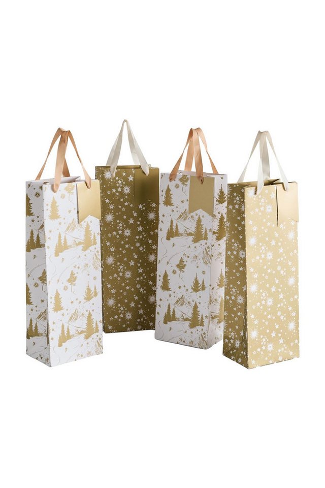 Next Geschenkbox Weihnachtliche Flaschentüten im 4er-Pack (1 St) von Next