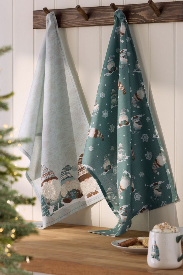 Next Geschirrtuch 2er-Set Geschirrtücher, Weihnachtsgonk, (2-tlg) von Next