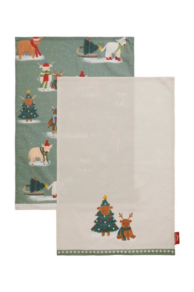 Next Geschirrtuch Weihnachtliche Hamish Geschirrtücher, 2er-Set, (2-tlg) von Next