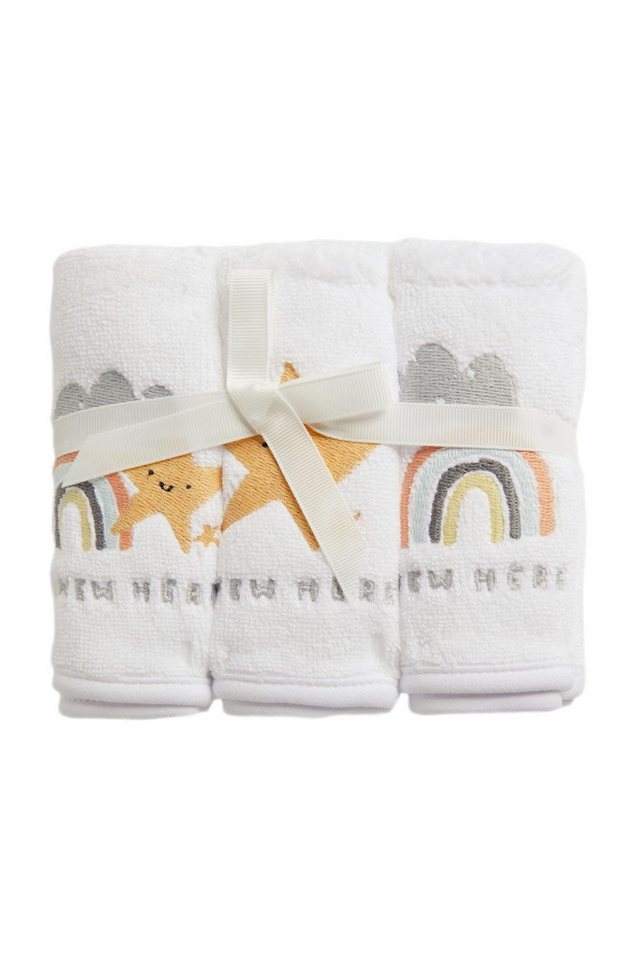 Next Handtücher 3 Stk. Waschlappen 100 % Baumwolle „I‘m New Here“, (3-St) von Next