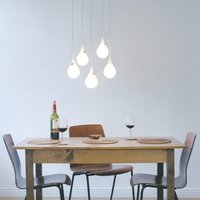 next Liquid Light Drop 2XS LED Pendelleuchte 5-flg., weiß von Next