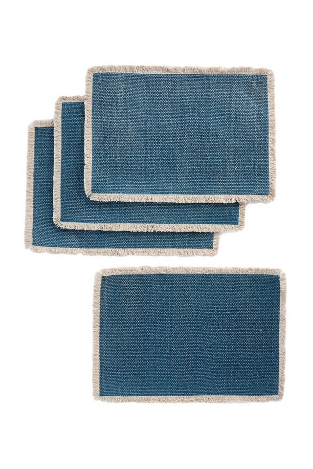 Next Platzset Geflochtene Platzsets mit Fransen, 4er-Set, (4-St) von Next